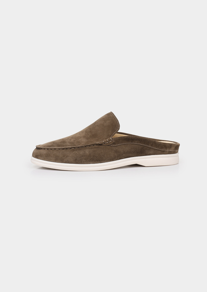 Olive Marina Suede Slipper | Castielli