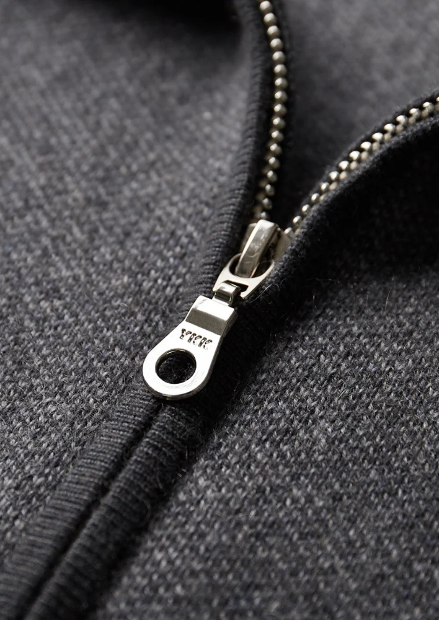 Premium Cashmere Jacquard Zip Cardigan | Castielli