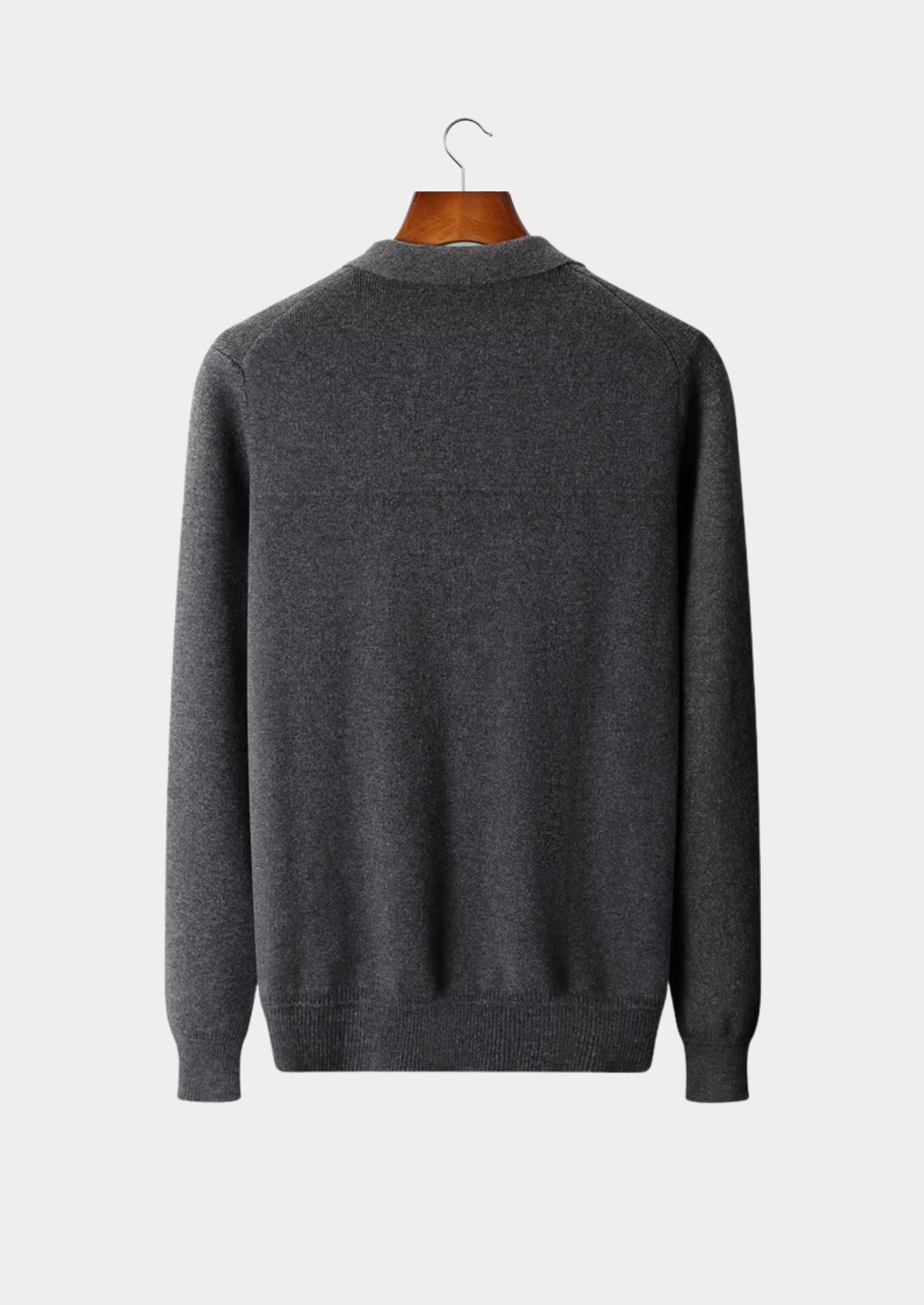 Pure Extra-Fine Merino Wool Ribbed Polo Cardigan | Castielli