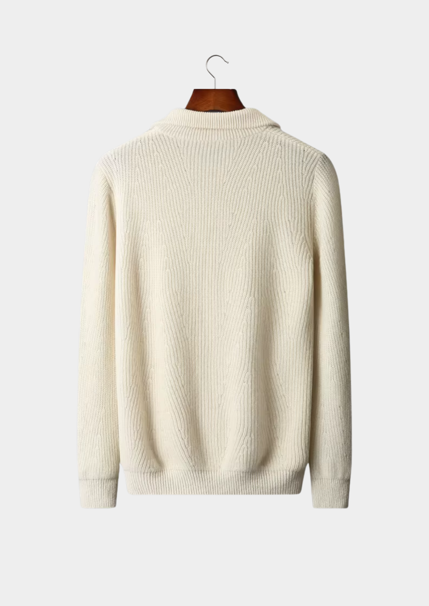 Pure Extra-Fine Merino Wool Ribbed Half-Zip | Castielli