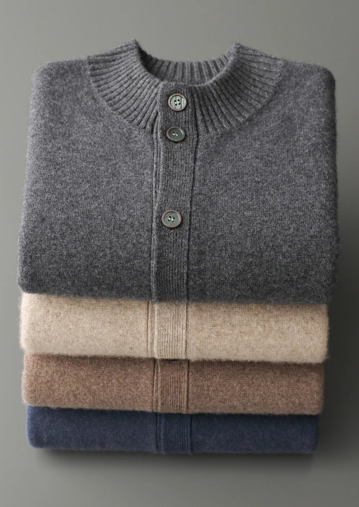 Premium Cashmere Button Cardigan | Castielli