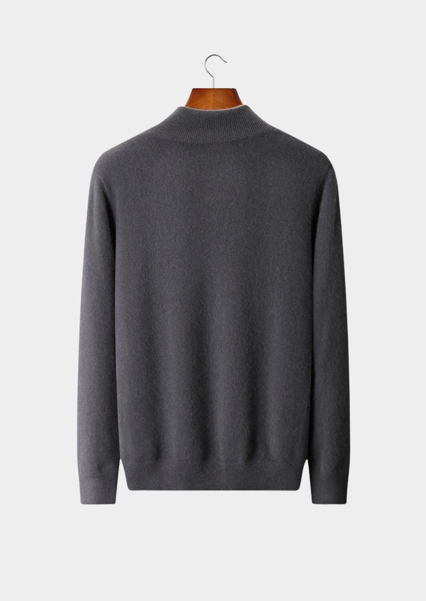 Pure Cashmere Dark Gray Dual Zip Cardigan | Castielli