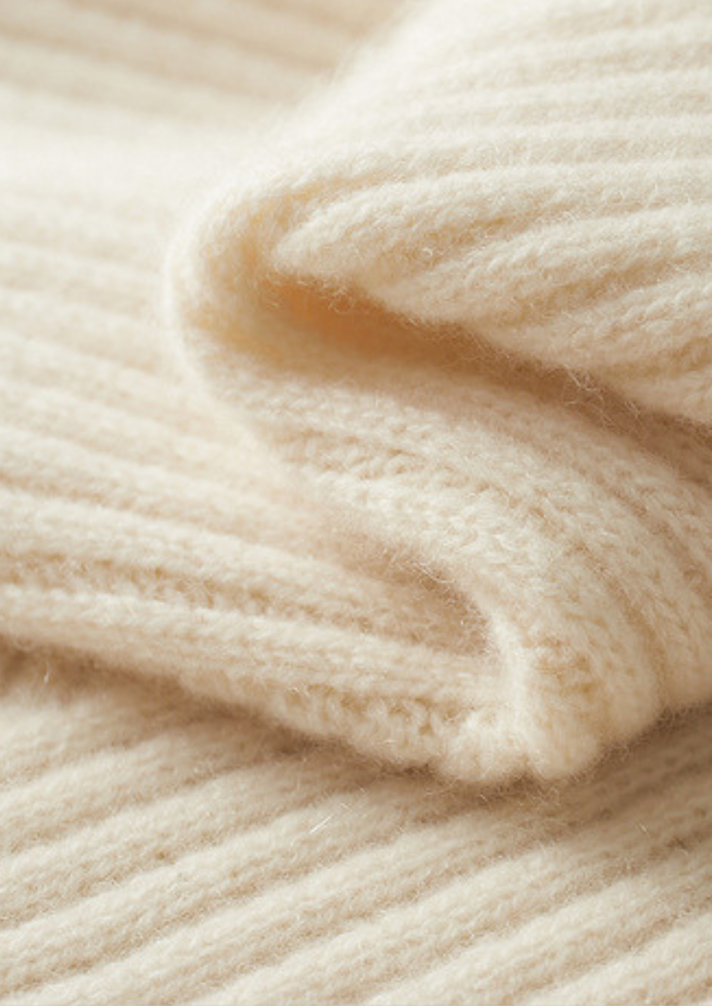 Pure Cashmere Ivory Patterned Mockneck | Castielli