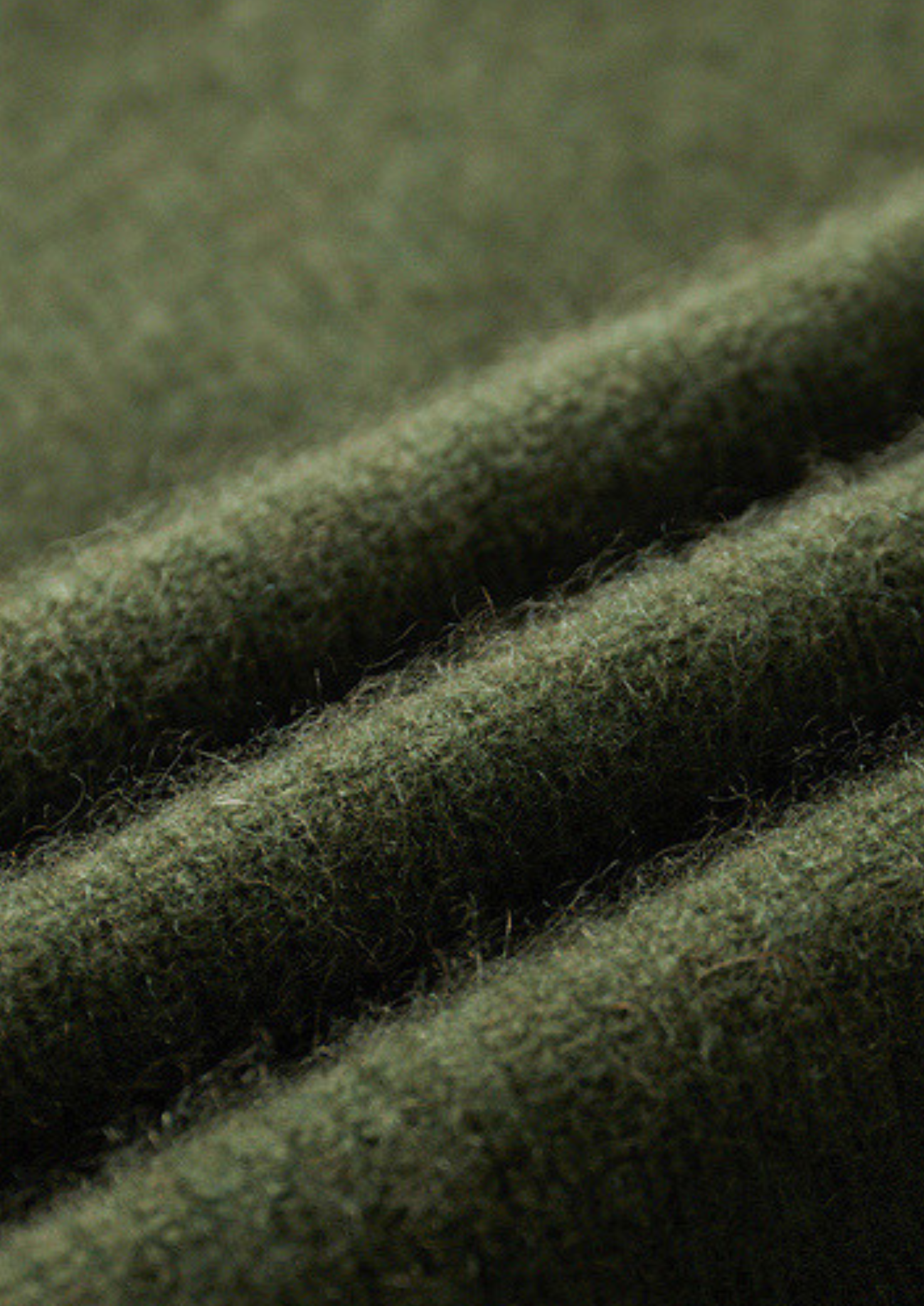 Pure Cashmere Olive Ribbed Half Zip | Castielli