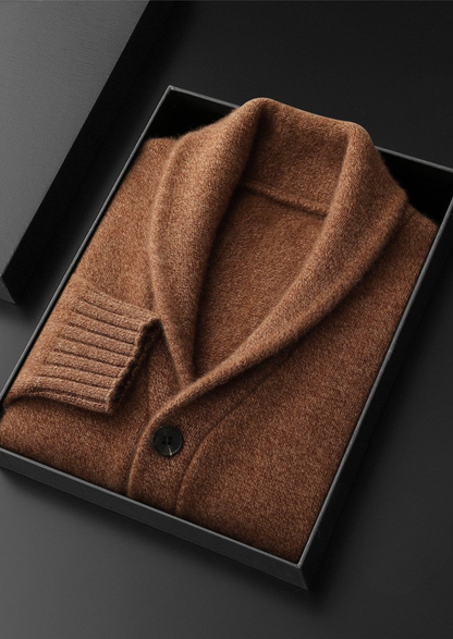 Pure Cashmere Shawl Collar Cardigan | Castielli