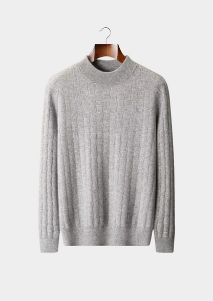 Pure Extra-Fine Merino Wool Textured Mockneck | Castielli