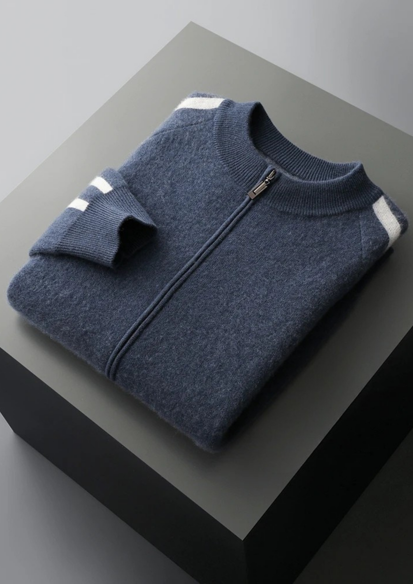 Pure Extra-Fine Merino Wool Striped Cardigan | Castielli
