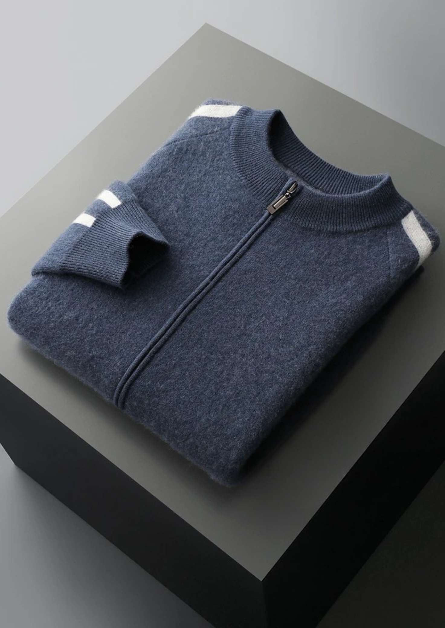 Pure Extra-Fine Merino Wool Striped Cardigan | Castielli
