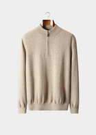 Pure Extra-Fine Merino Wool Half Zip Sweater