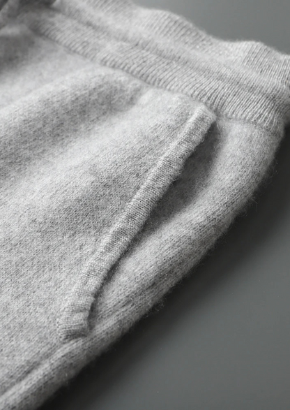 Premium Cashmere Light Gray Alain Leisure Set | Castielli