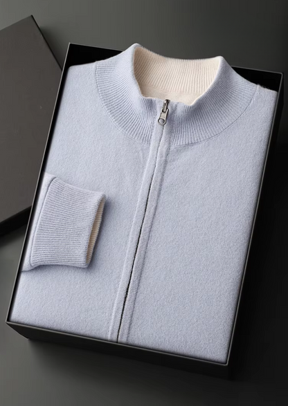 Pure Extra-Fine Merino Wool Zip Cardigan | Castielli