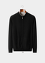 Pure Cashmere Black Dual Zip Cardigan