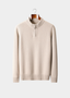 Pure Cashmere Off White Half Zip Sweater