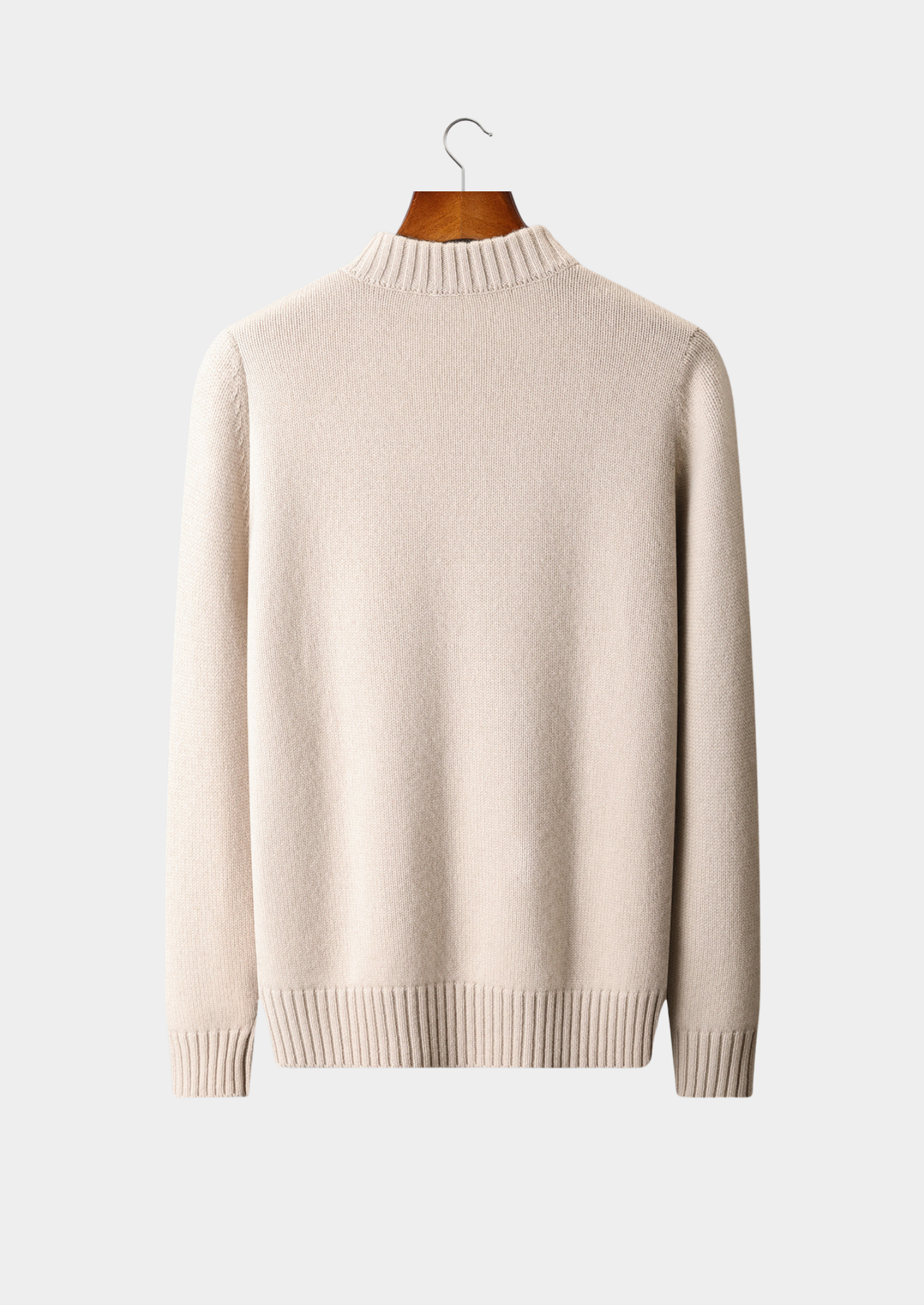 Pure Cashmere Off White Half Zip Sweater | Castielli