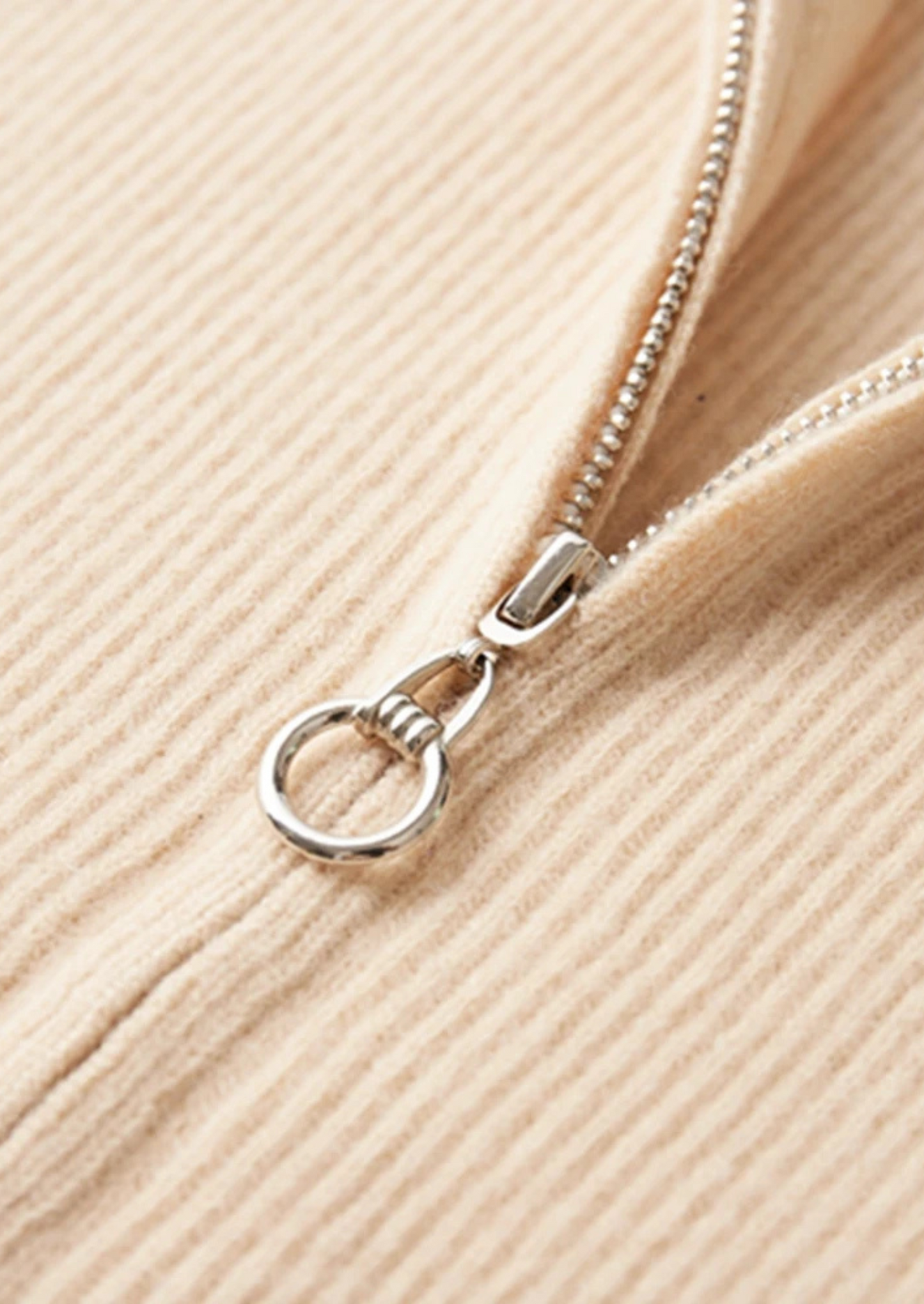Pure Extra-Fine Merino Wool Ribbed Zip Cardigan | Castielli