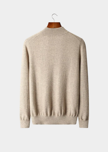 Pure Extra-Fine Merino Wool Half Zip Sweater | Castielli