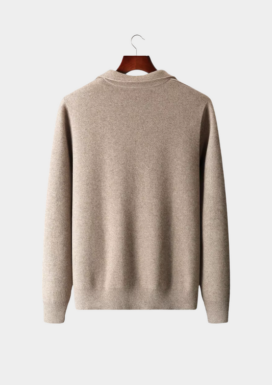 Pure Extra-Fine Merino Wool Zip Polo Cardigan | Castielli