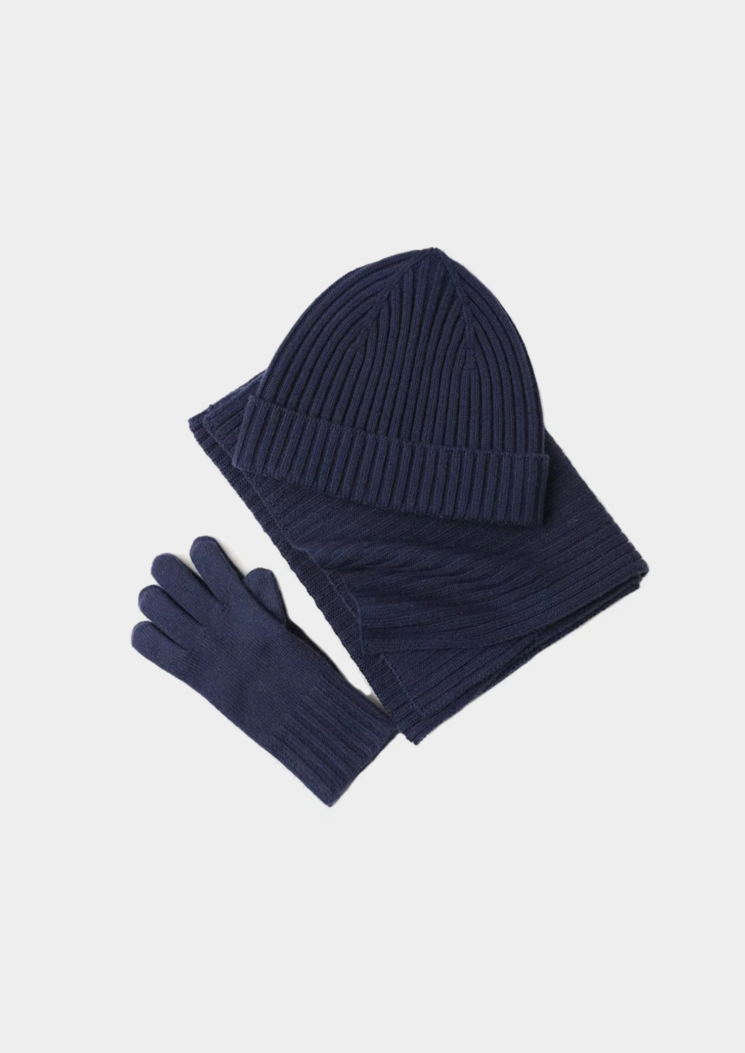 Pure Extra-Fine Merino Wool Wintertime Essentials - Navy Blue | Castielli
