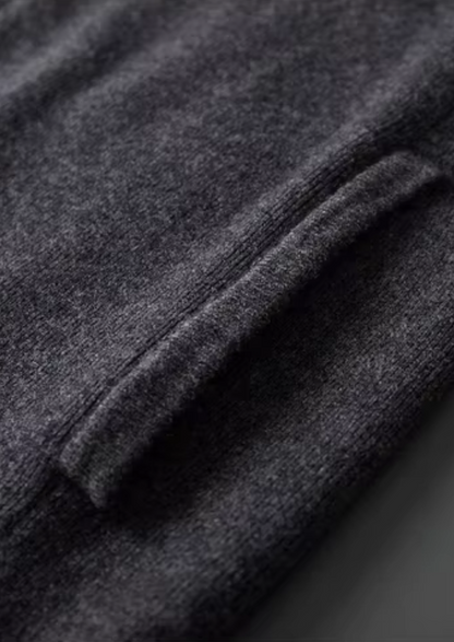 Pure Extra-Fine Merino Wool Ribbed Polo Cardigan | Castielli