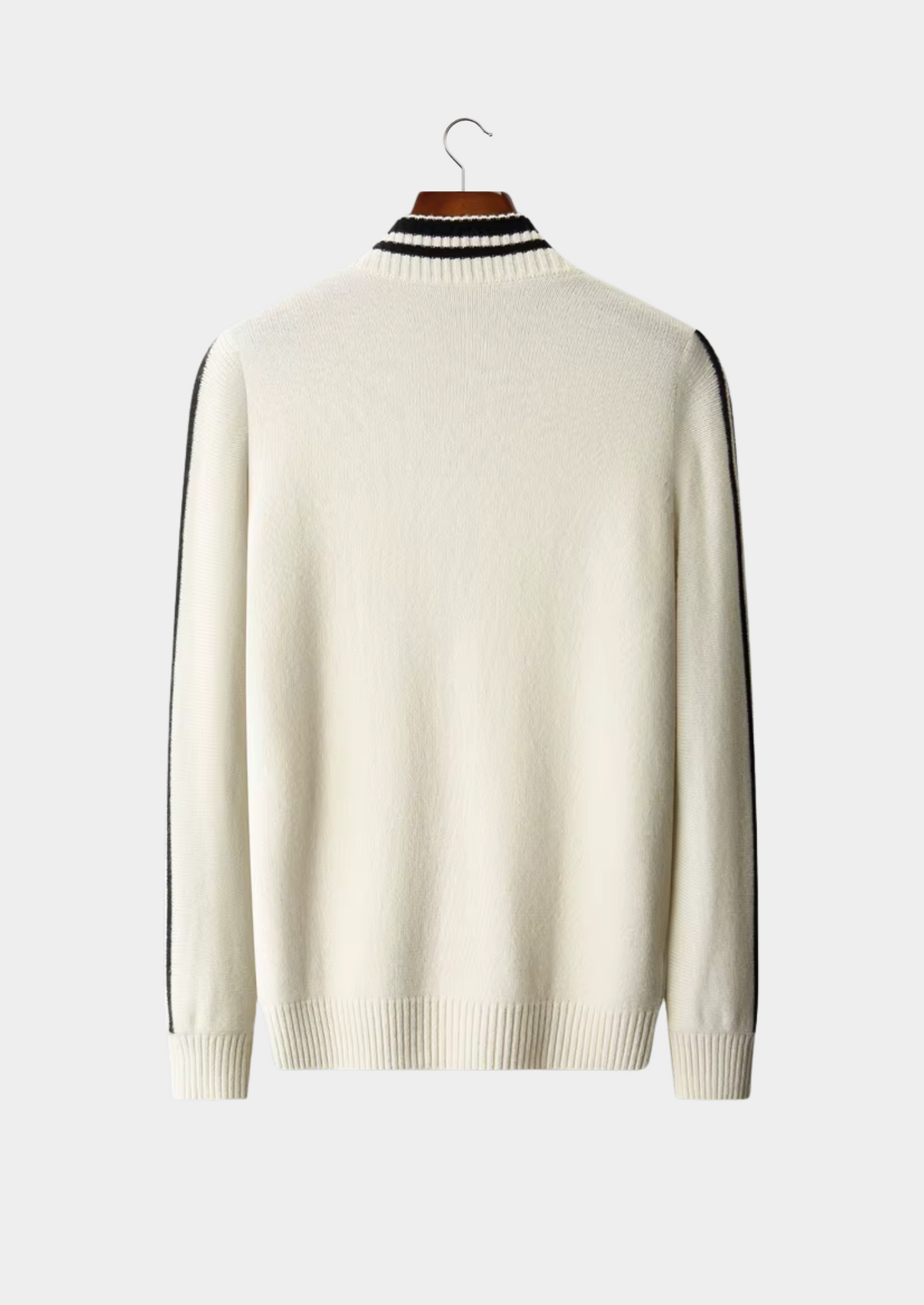 Pure Extra-Fine Merino Wool Two Tone Zip Cardigan | Castielli