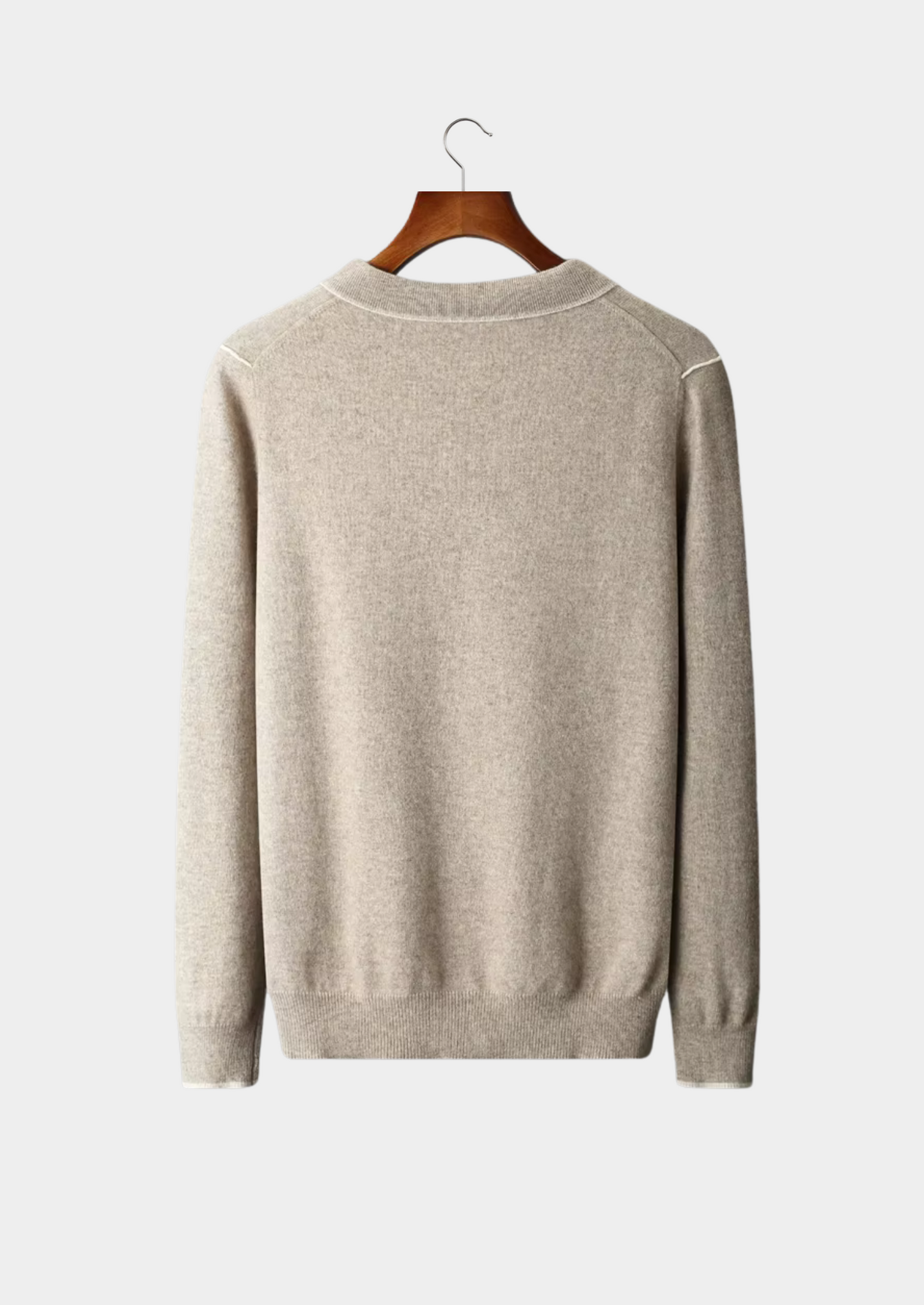 Premium Cashmere Two Tone Button Polo | Castielli