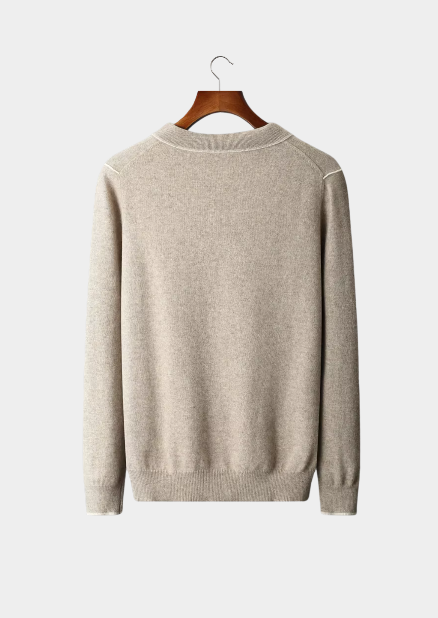 Premium Cashmere Two Tone Button Polo | Castielli