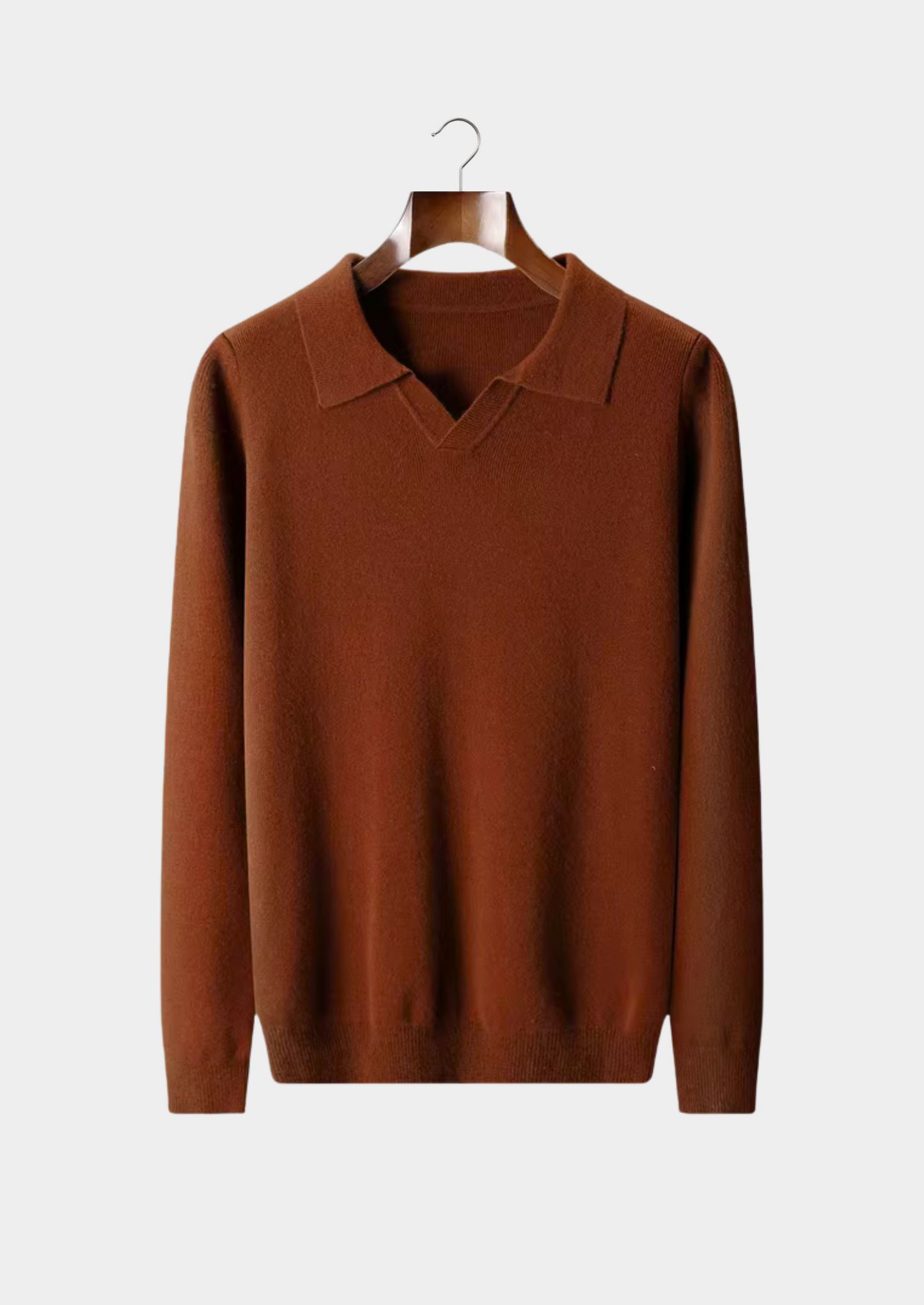 Pure Extra-Fine Merino Wool Ribbed Buttonless Polo | Castielli