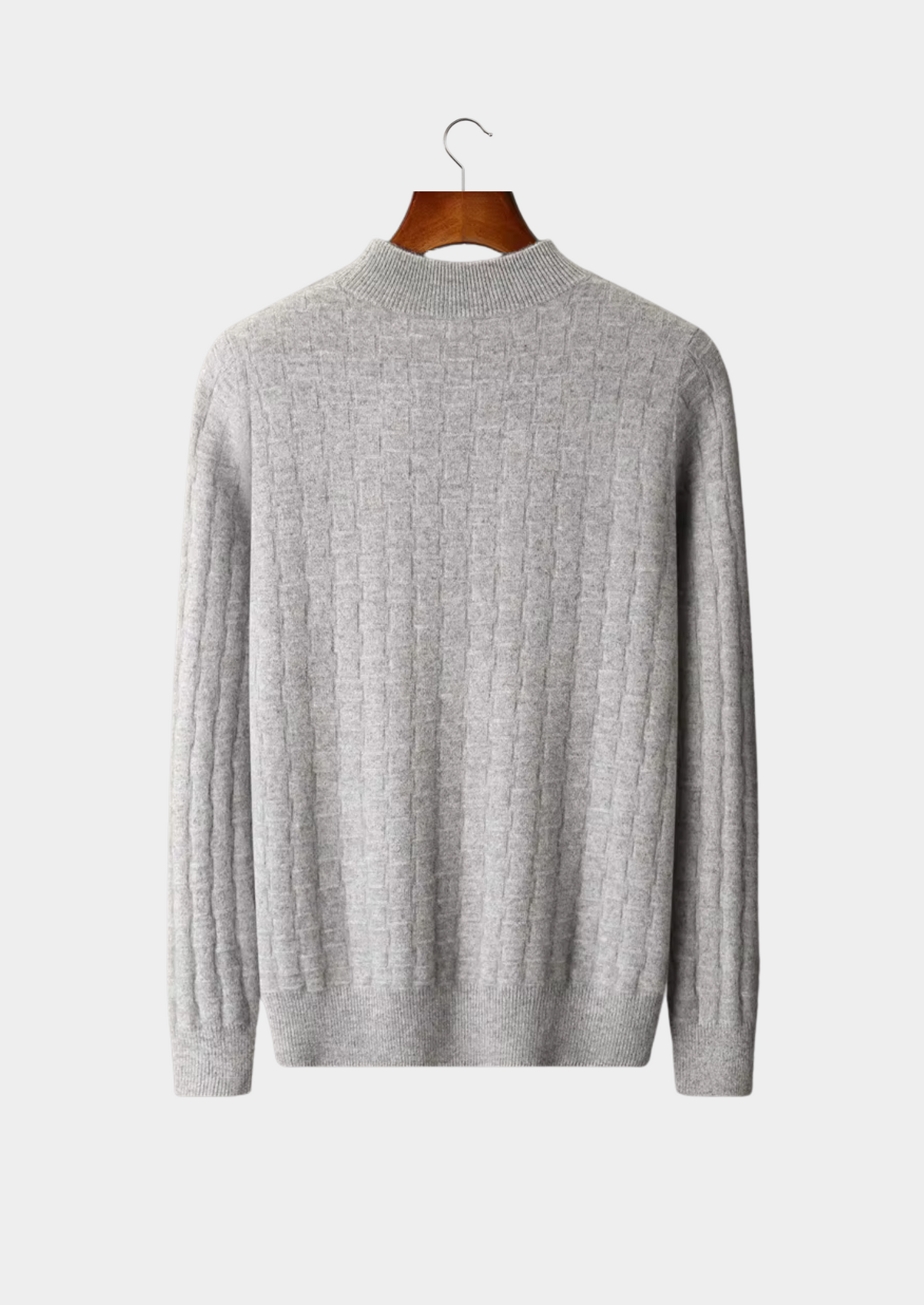 Pure Extra-Fine Merino Wool Textured Mockneck | Castielli