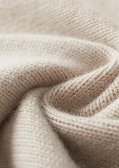 Pure Cashmere Off White Half Zip Sweater | Castielli