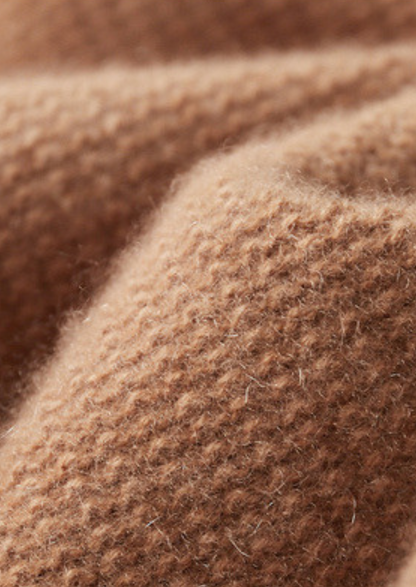 Pure Cashmere Mustard Ribbed Zip Cardigan | Castielli