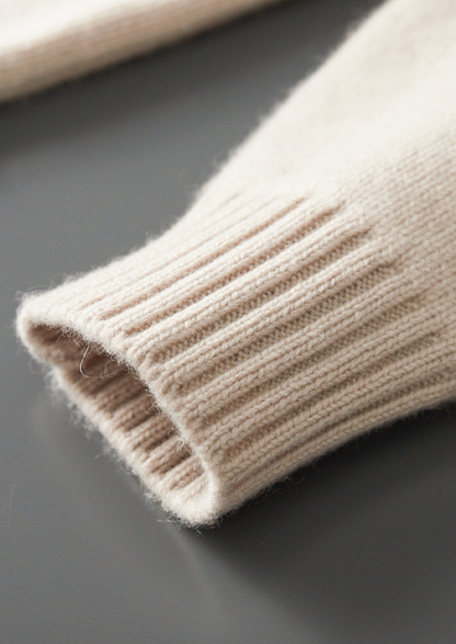 Pure Cashmere Off White Half Zip Sweater | Castielli