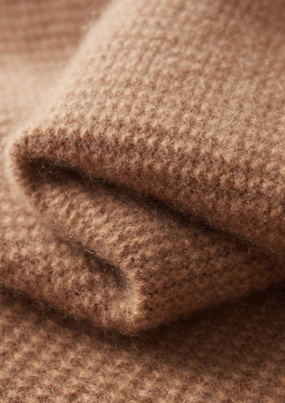 Pure Cashmere Mustard Ribbed Zip Cardigan | Castielli