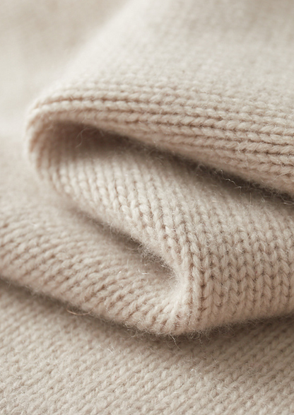 Pure Cashmere Off White Half Zip Sweater | Castielli