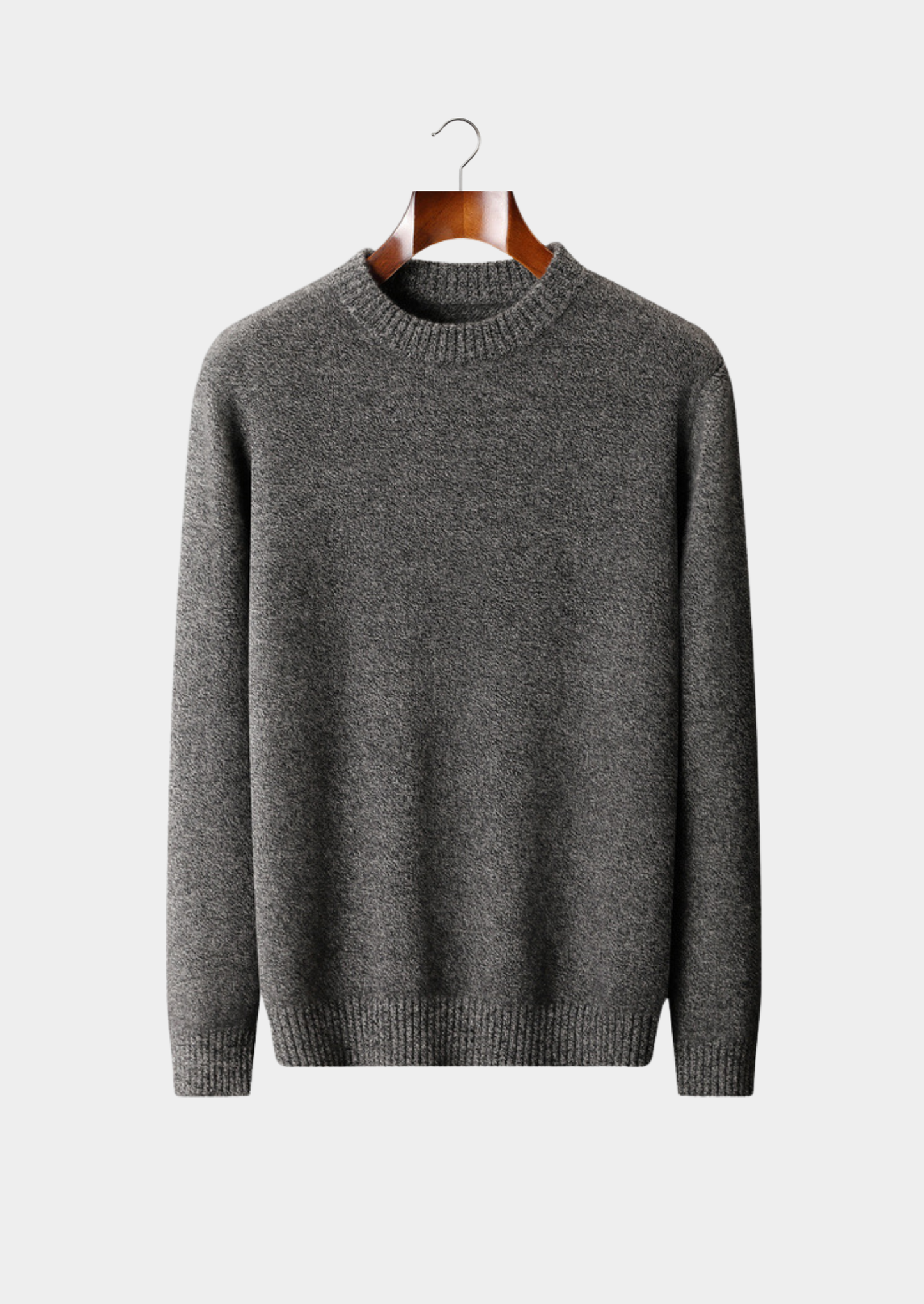 Pure Cashmere Gray Essential Crewneck | Castielli