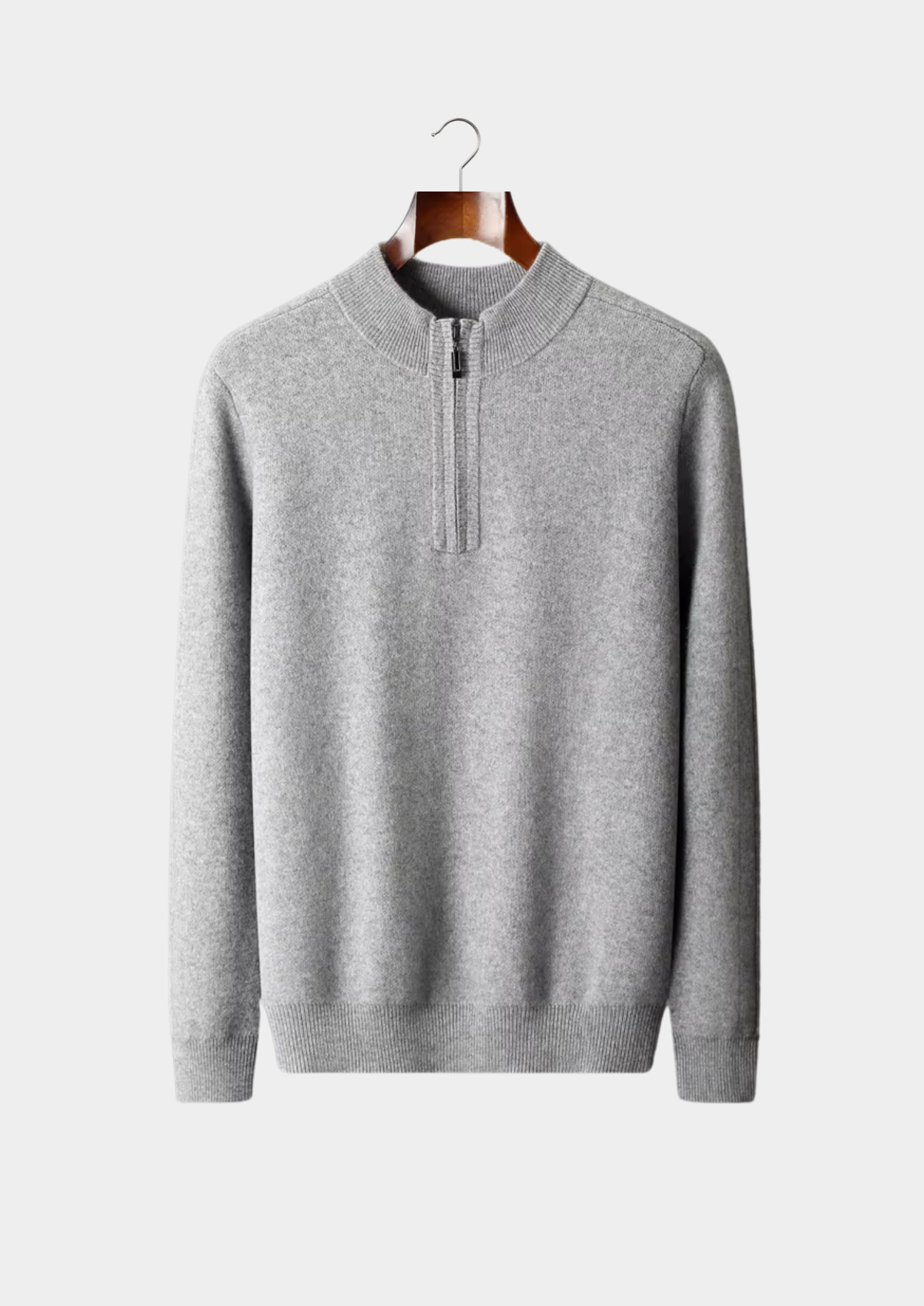 Premium Cashmere Essential Half-Zip Sweater | Castielli