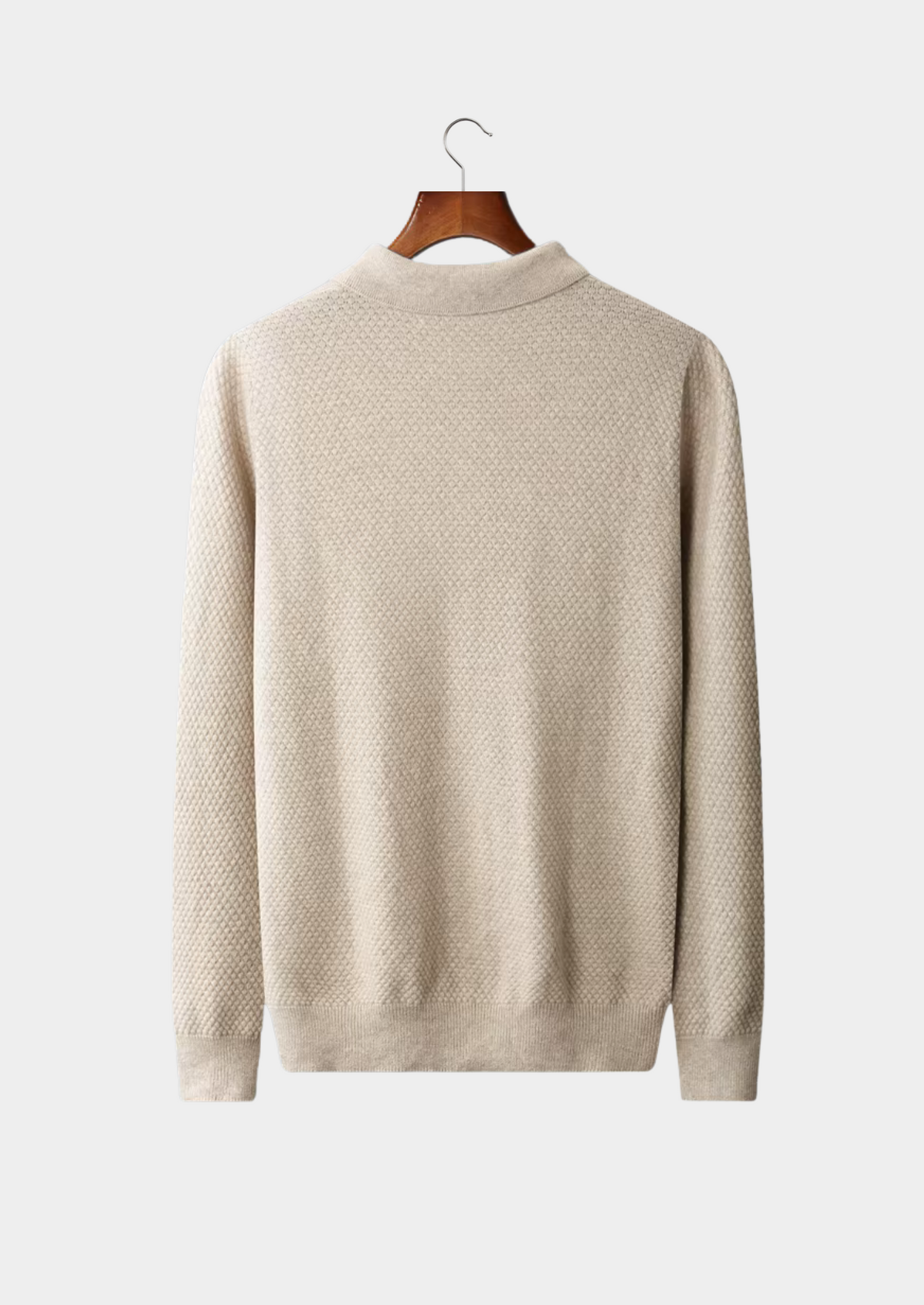Premium Cashmere Textured Sweater Polo | Castielli