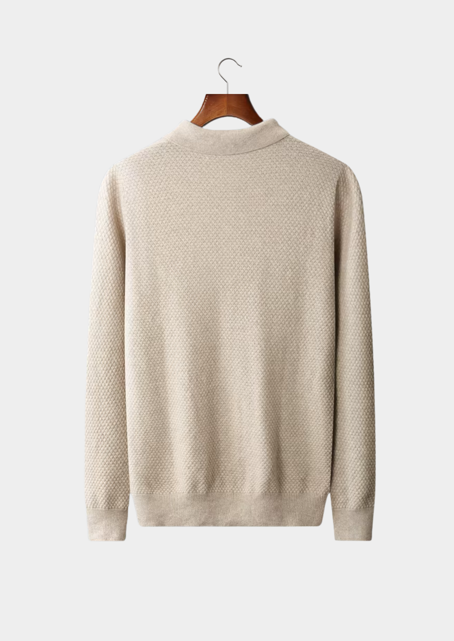 Premium Cashmere Textured Sweater Polo | Castielli