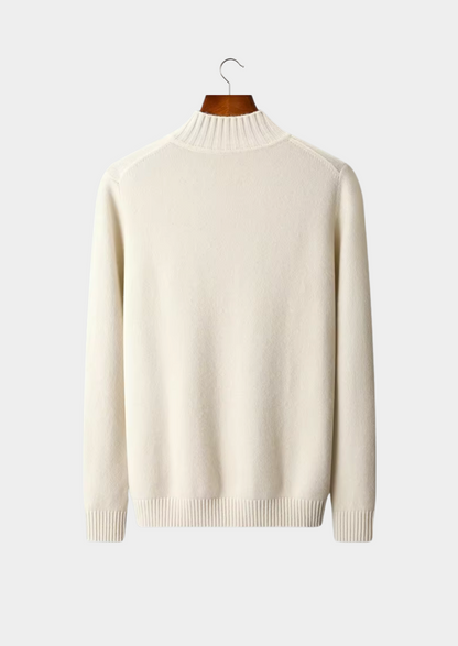 Pure Extra-Fine Merino Wool Classic Button Sweater | Castielli