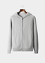Premium Cashmere Two Tone Zipper Hoodie
