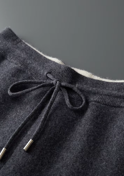 Pure Extra-Fine Merino Wool Dark Gray Damien Set | Castielli