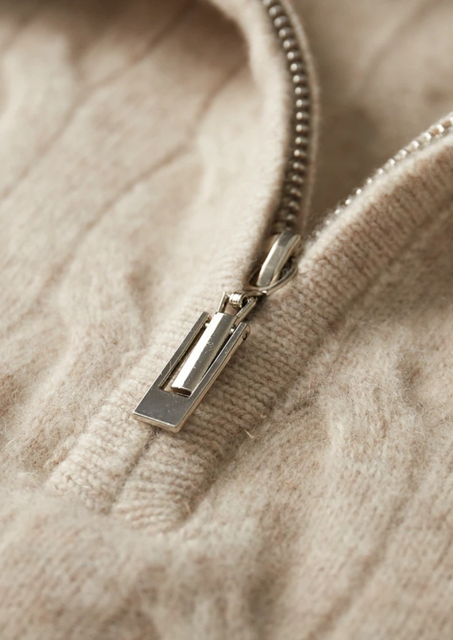 Pure Extra-Fine Merino Wool Cable Half Zip | Castielli