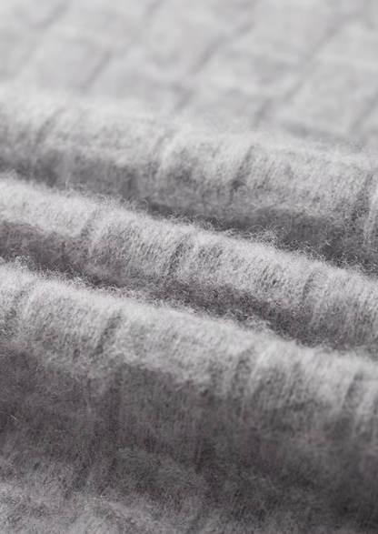 Pure Extra-Fine Merino Wool Textured Mockneck | Castielli
