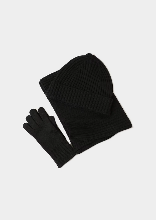 Pure Extra-Fine Merino Wool Wintertime Essentials - Black | Castielli