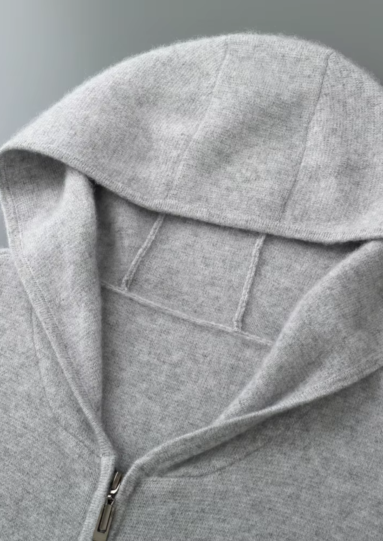 Pure Extra-Fine Merino Wool Zipper Hoodie | Castielli