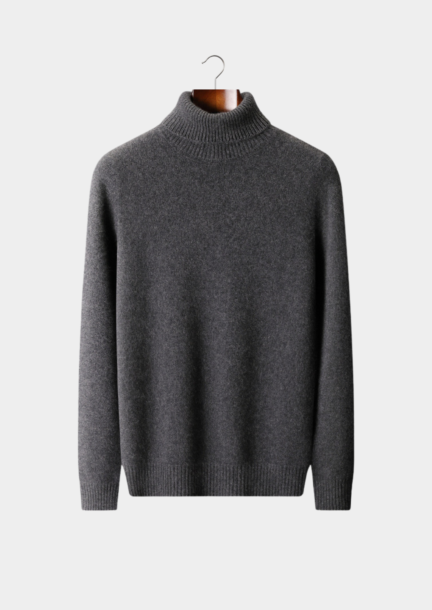 Pure Cashmere Dark Gray Essential Rollneck | Castielli