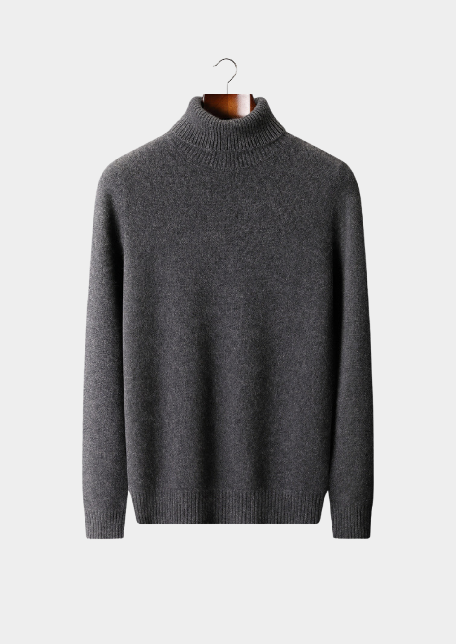 Pure Cashmere Dark Gray Essential Rollneck | Castielli