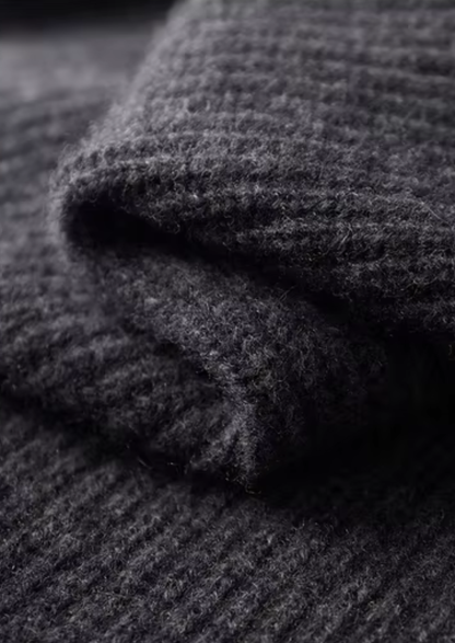 Pure Extra-Fine Merino Wool Funnel Neck Dual Zip Cardigan | Castielli