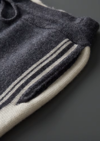 Pure Extra-Fine Merino Wool Dark Gray Damien Set | Castielli