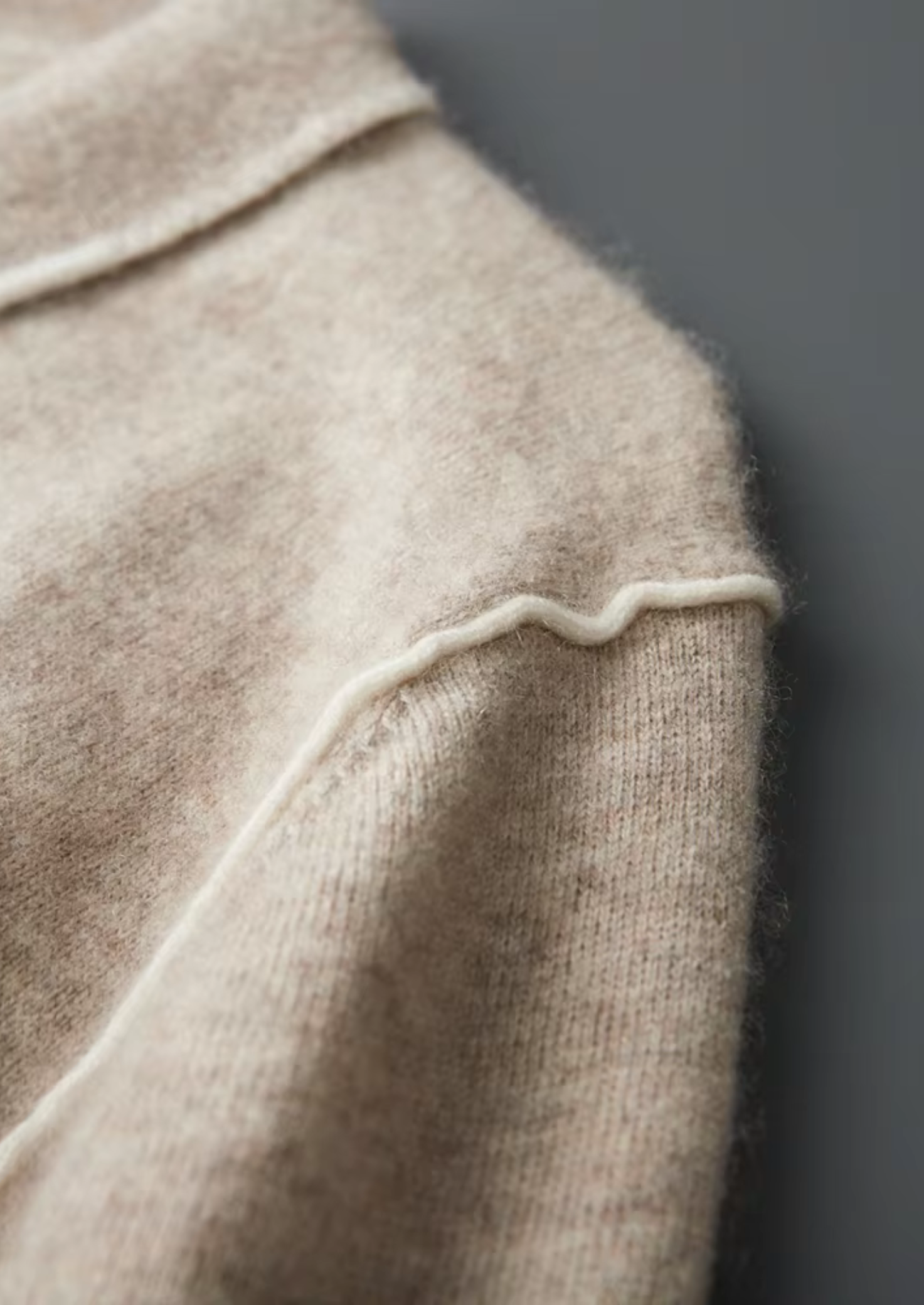 Premium Cashmere Two Tone Button Polo | Castielli