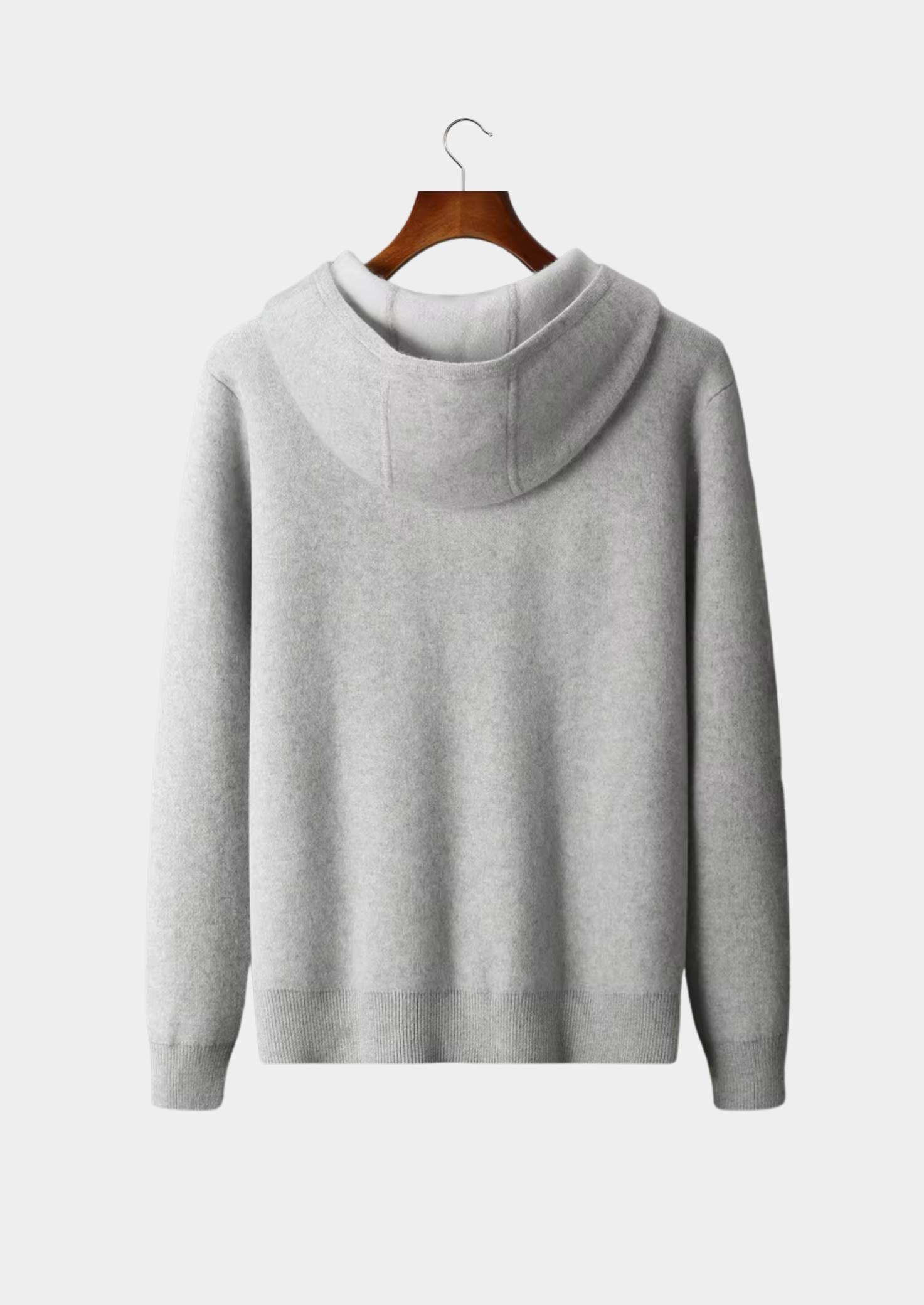 Premium Cashmere Two Tone Zipper Hoodie | Castielli